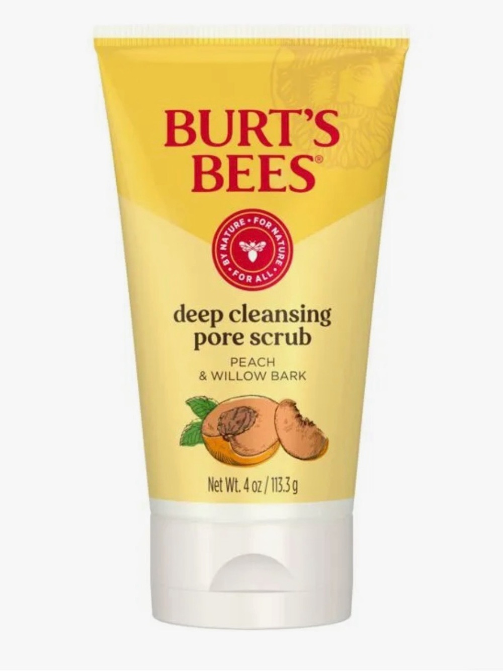 Burt's Bees Yellow and White Deep Cleansing Pore Scrub - Peach & Willow Bark